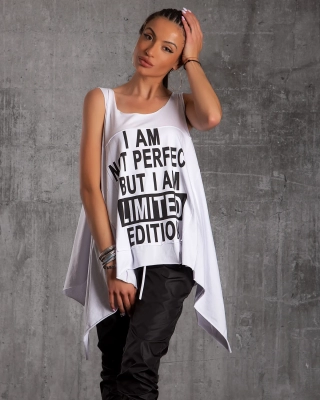 Limited Edition Graphic Top, White Color