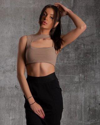 Essence Asymmetric Top, Beige Color