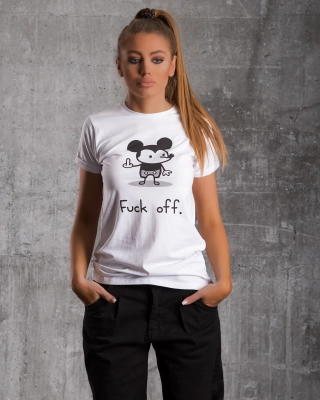 Bad Mickey Tee, White Color