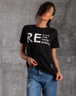 Recycle T-Shirt, Black Color