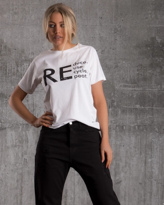 Recycle T-Shirt, White Color