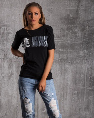 Make You Happy T-Shirt, Black Color