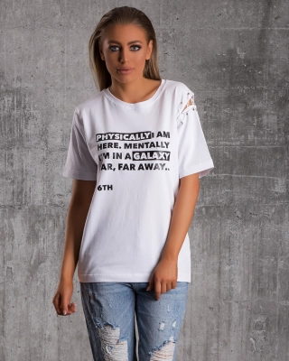 Far Far Away Graphic T-Shirt, White Color