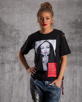 Good At Heart T-Shirt, Black Color