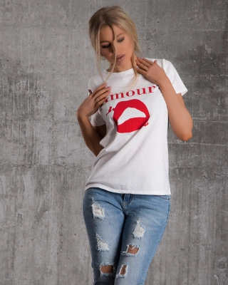 Grand Amour Tee, White Color