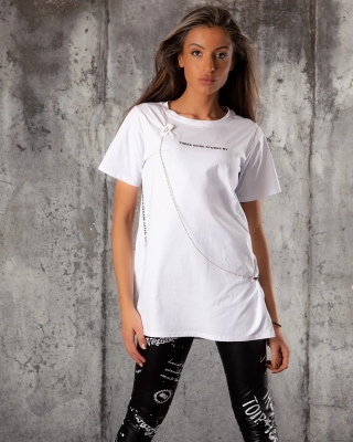 Influence Long T-Shirt, White Color