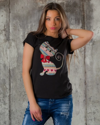 Gianna T-Shirt, Black Color