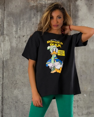 Cartoon T-Shirt, Black Color