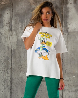Cartoon T-Shirt, White Color