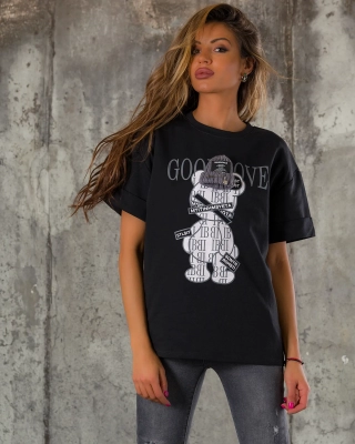 Good Love T-Shirt, Black Color