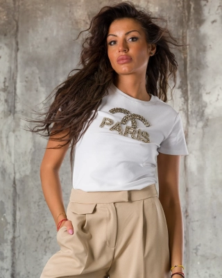 Love Paris T-Shirt, White Color