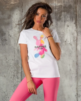 Watercolor T-Shirt, White Color