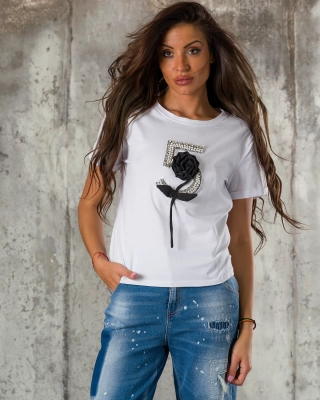 Number Five T-Shirt, White Color