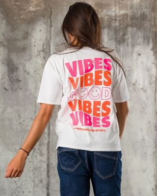 Just Vibes T-Shirt, White Color