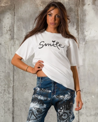 Smile T-Shirt, White Color