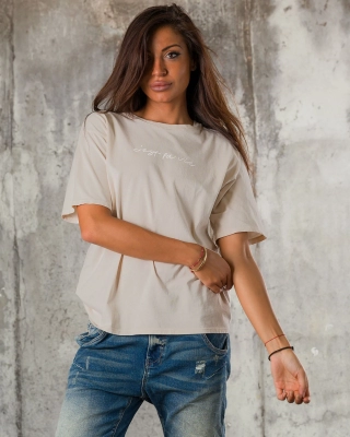 That's Life T-Shirt, Taupe Color