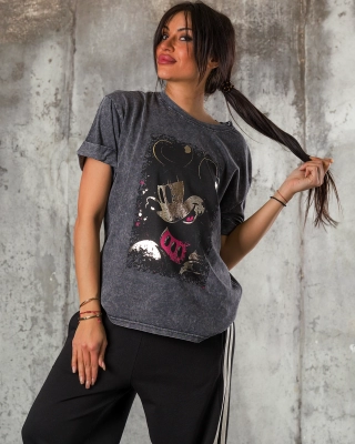 Joelle T-Shirt, Grey Color