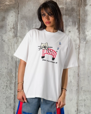 Keep Smiling T-Shirt, White Color