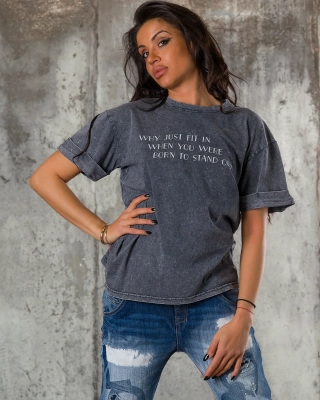 Born 2 Stand Out T-Shirt, Grey Color