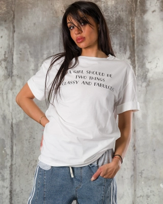 Two Things T-Shirt, White Color