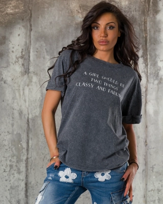 Two Things T-Shirt, Grey Color