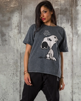 Tell Me Something T-Shirt, Grey Color