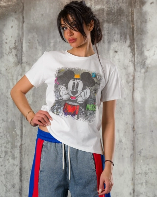 Crown Heart T-Shirt, White Color