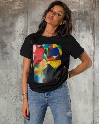 Fiorella T-Shirt, Black Color