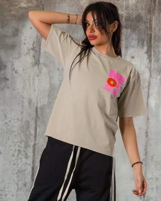 No Bad Days T-Shirt, Taupe Color