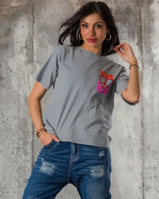 Love Is Air T-Shirt, Grey Color