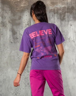 Believe In Love T-Shirt, Purple Color