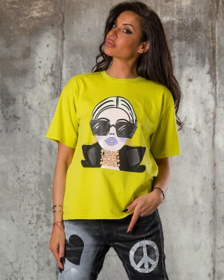 Boss Lady T-Shirt, Lime Color