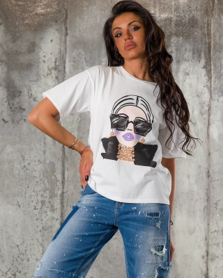 Boss Lady T-Shirt, White Color