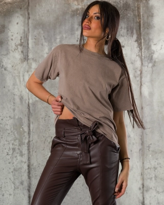 Many Times T-Shirt, Dark Taupe Color