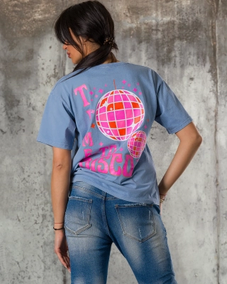 Disco Time T-Shirt, Blue Color