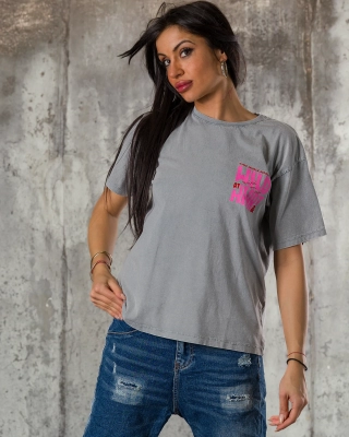 Top of The World T-Shirt, Grey Color