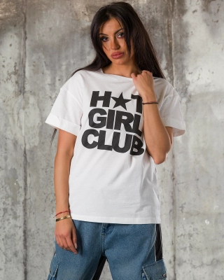 Hot Girl Club T-Shirt, White Color