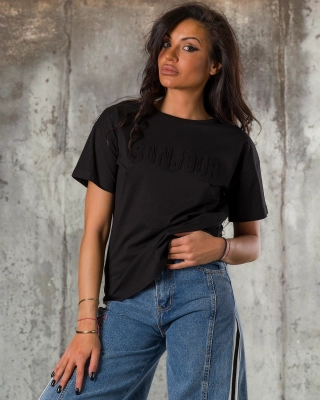 Bonjour T-Shirt, Black Color