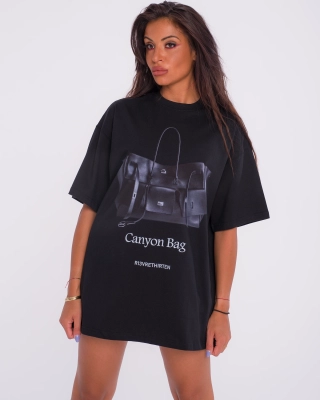 Canyon Bag Long T-Shirt, Black Color
