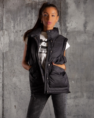East Side Down Filled Vest, Black Color