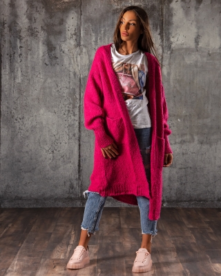 New Wave Open Cardigan, Pink Color