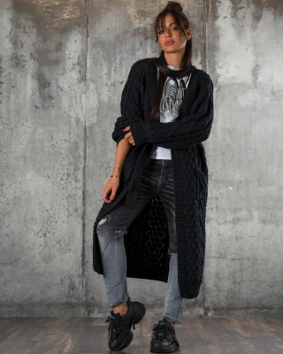 Cozy Days Cardigan, Black Color