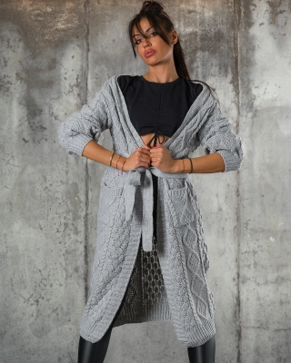 Cozy Days Cardigan, Grey Color