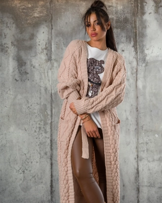 Cozy Days Cardigan, Taupe Color