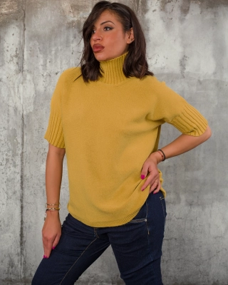 Пуловер Warm Inside, Цвят Горчица