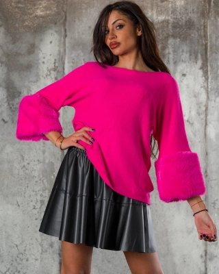 Billboard Sweater, Fuchsia Color