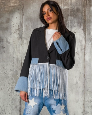 Plan Is Working Blazer, Black Color