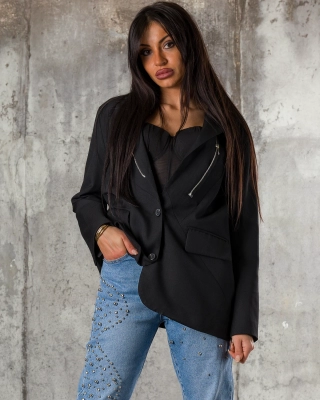 Win You Over Blazer, Black Color