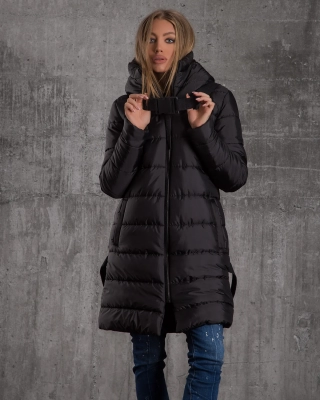 Vision Long Padded Jacket, Black Color