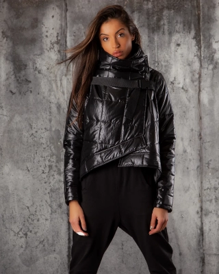 Scandal Jacket With A Belt, Black Color